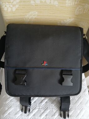 Sony Black Messenger Bag with PlayStation Logo